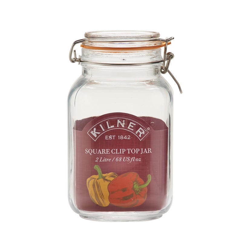 Kilner Square Clip Top Jar - 2ltr Preservation & Storage Jar with Cliptop Lid - Image 2